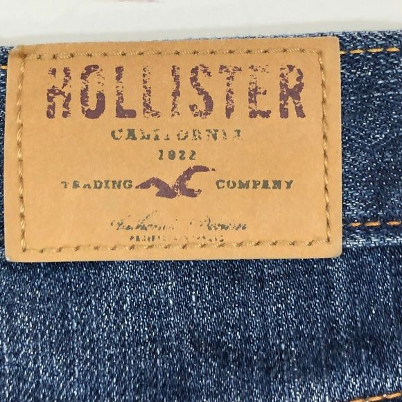 Hollister Rhinestone Raw Hem Denim Jean Shorts - Picture 8 of 8